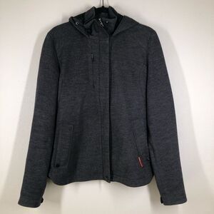 Icebreaker 380 Pure Plus Women’s Merino Wool Coat Winter Jacket Gray Medium